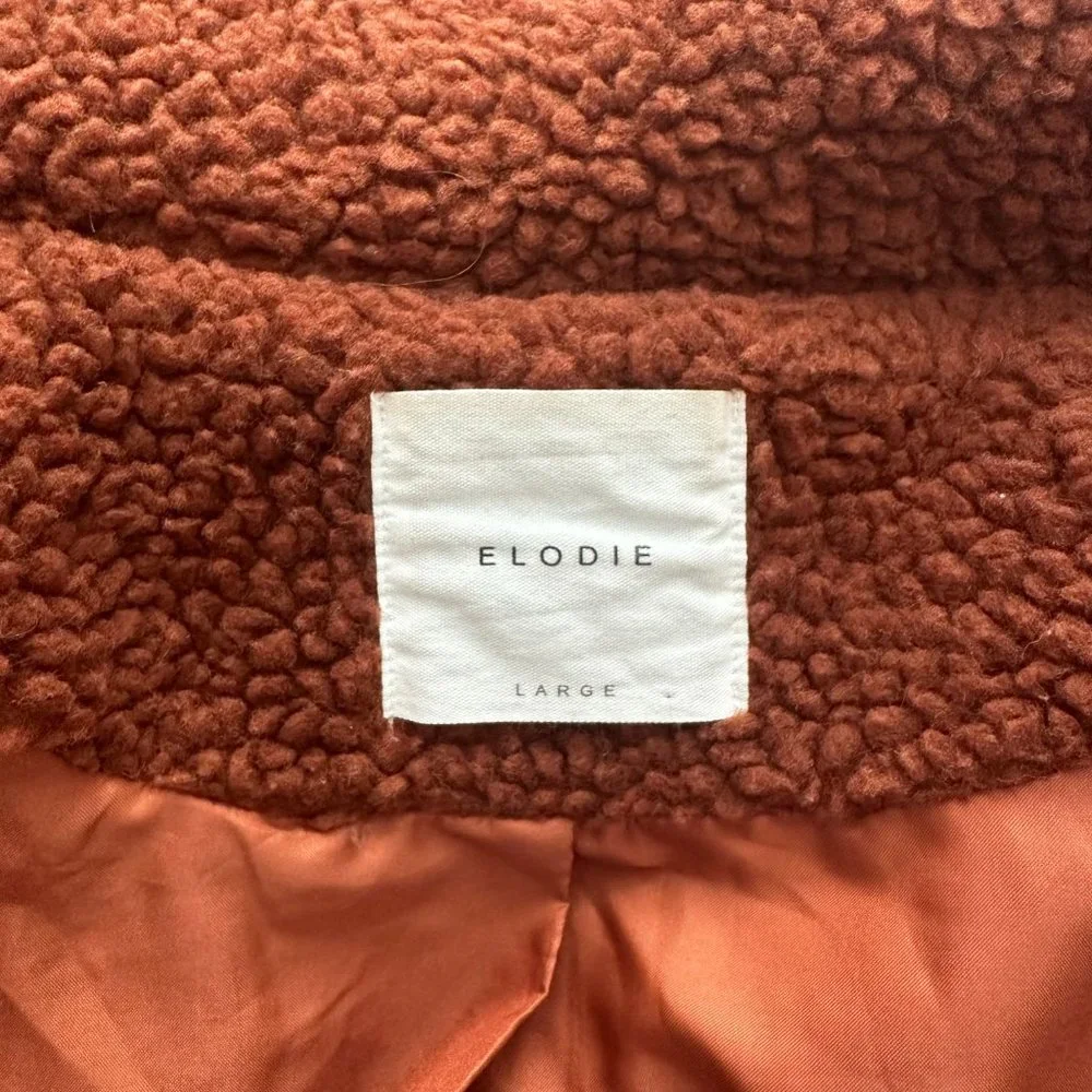 Women's Orange Teddy Jacket - Picture 4 of 4